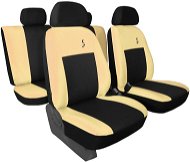 SIXTOL leather ROAD black and beige - Car Seat Covers