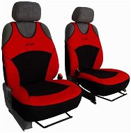 SIXTOL Active Sport Alcantara, set for 2 seats, red - Car Seat Covers