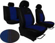 SIXTOL Škoda Rapid, split without rear armrests, ELEGANCE ALCANTARA black-blue - Car Seat Covers