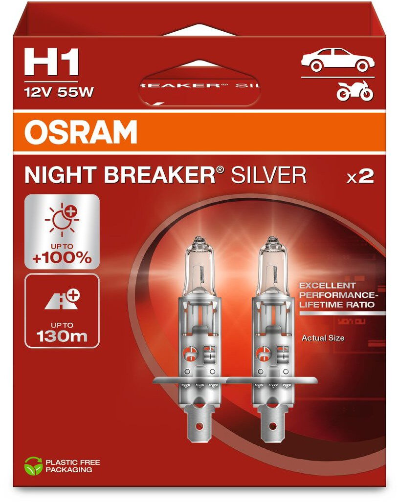 OSRAM H1 Night Breaker SILVER +100%, 2 db