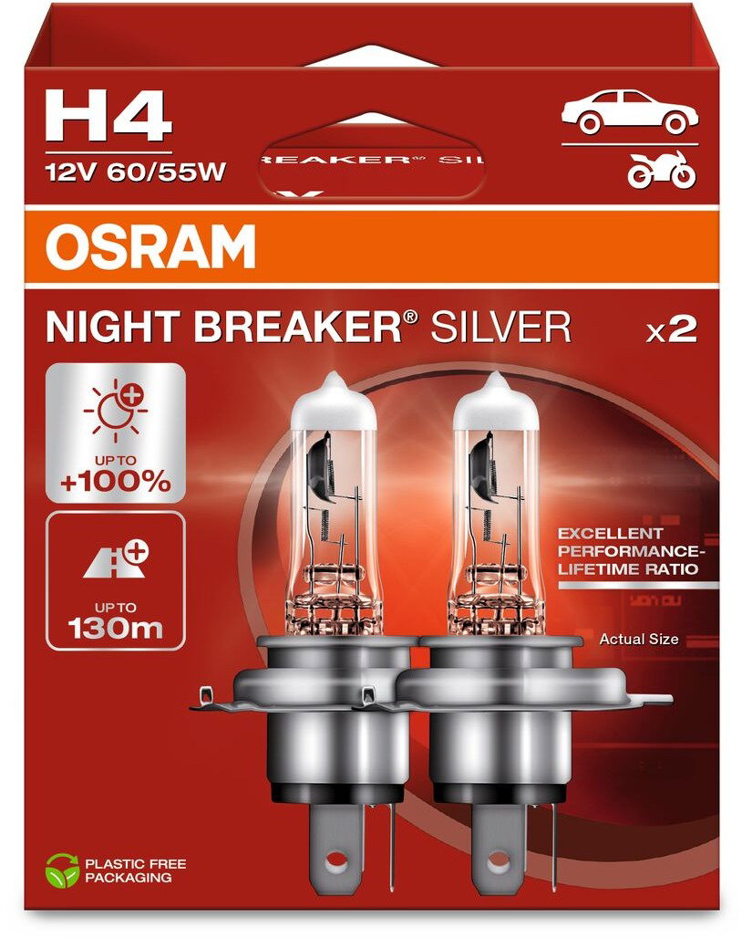 OSRAM H4 Night Breaker SILVER +100%, 2 db
