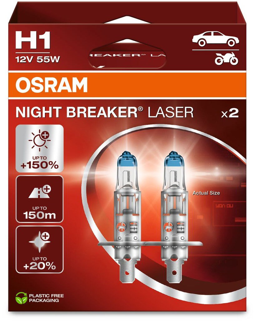 OSRAM H1 Night Breaker Laser Next Generation +150%, 2 db