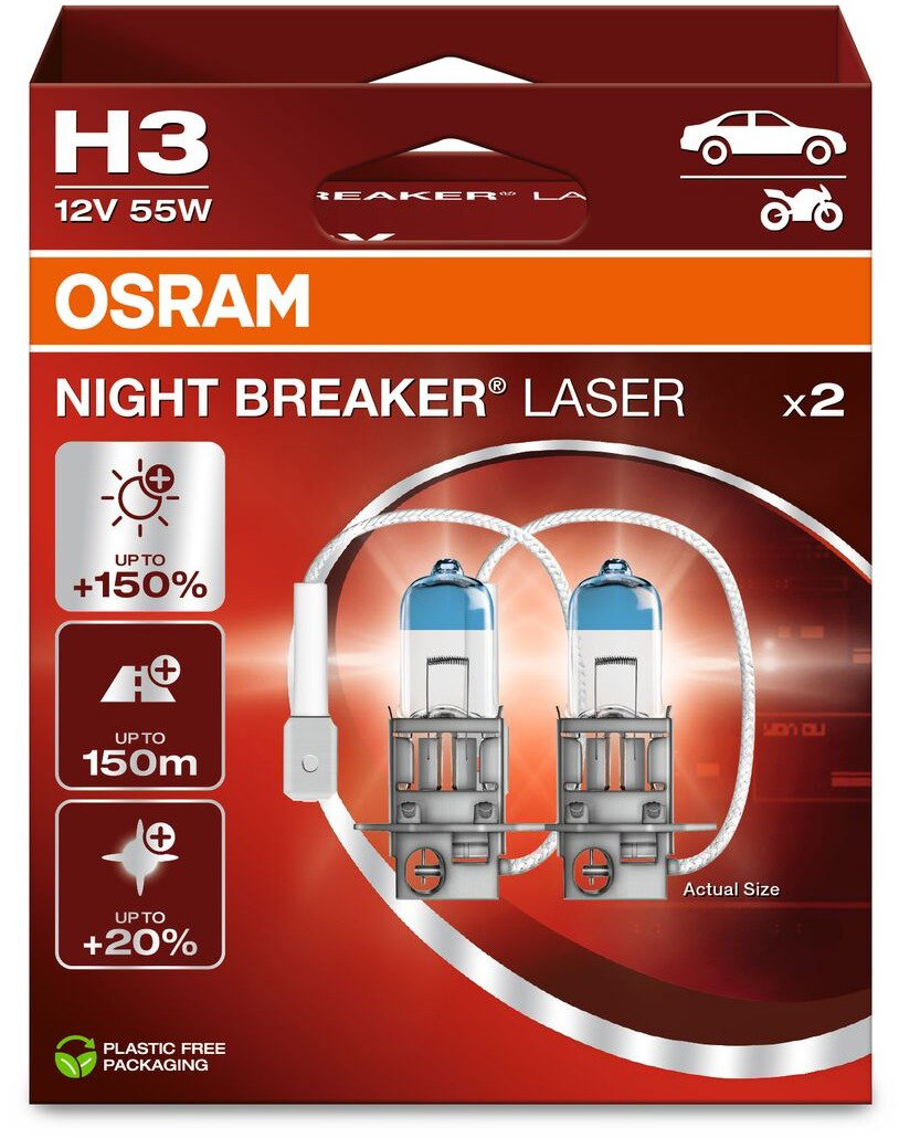 OSRAM H3 Night Breaker Laser Next Generation +150%, 2 db
