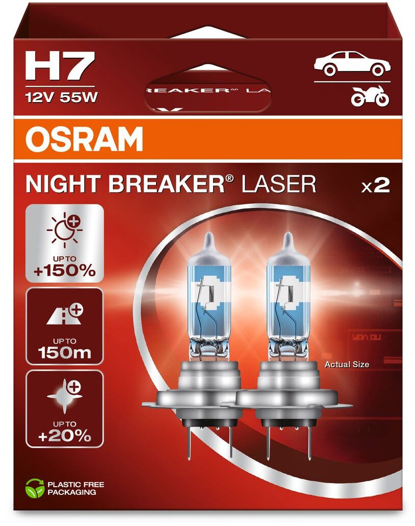 OSRAM H7 Night Breaker Laser Next Generation +150%, 2 db