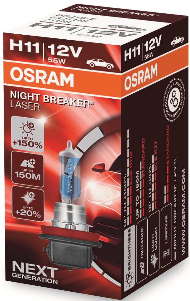 OSRAM H11 Night Breaker Laser Next Generation +150%