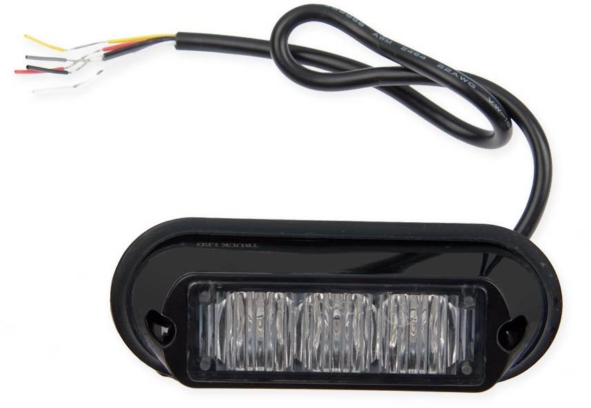 VAPOL Figyelmeztető lámpa, 3× LED, narancssárga, 12/24 V, villogó