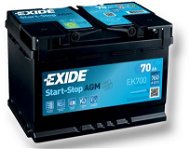 EXIDE START-STOP AGM 70Ah, 12V, EK700 - Autobaterie