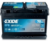 Car Battery Exide START STOP EFB, EL700, 12V - 70Ah - UAMK Car Installation - Car Battery