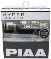 PIAA Hyper Arros 3900K HB4 + 120 % zvýšený jas, 2 ks - Autožiarovka