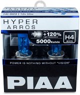 PIAA Hyper Arros 5000K H4 + 120%. Bright White Light at a Temperature of 5000K, 2pcs - Car Bulb