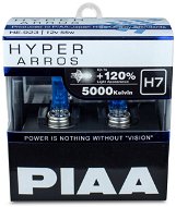 PIAA Hyper Arros 5000K H7 + 120%. Bright White Light at a Temperature of 5000K, 2pcs - Car Bulb