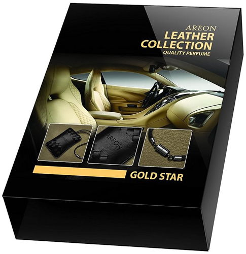 AREON LEATHER COLLECTION - Gold Star - Car Air Freshener