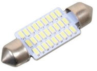 27 SMD szofita LED izzó 12V SV8.5 38 mm, fehér - LED autóizzó