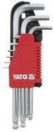 YATO Imbuszkulcs készlet, gömbvégű, extra hosszú, 9 db - Imbuszkulcs készlet