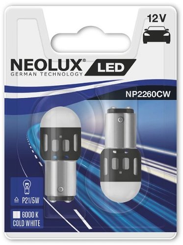 NEOLUX LED “P21 / 5W“ 6000K, 12V, BAY15d - LED Car Bulb