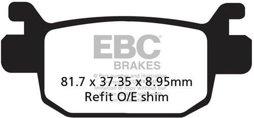 EBC Brake pads SFAC415 - Motorbike Brake Pads - Main image