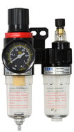 GEKO Pressure Regulator with Filter and Manometer and Prim. Oil, Max. Pressure 9 Bar - Pressure Meter