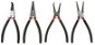 GEKO Seeger Pliers Set of 4 pcs, Straight and Curved, 250mm - Snap Ring Pliers