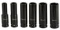 GEKO Deep Sockets 1/2" 10-21mm 6pcs, Length of 77mm. GEKO - Tool Set