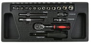 GEKO Socket Insert - Ratchet Set 1/4" 25 pcs CRV - Organiser