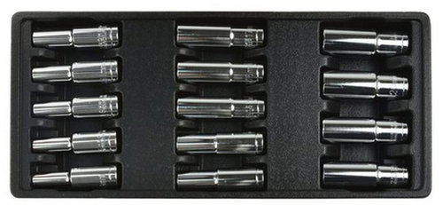 GEKO Socket Insert - Set of Long Heads 1/2" 8-21mm CRV - Organiser - Main image