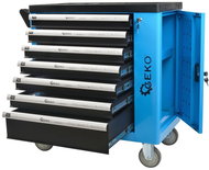 GEKO Workshop Cabinet with Equipment, 243 Pieces and 7 Drawers - Tool trolley