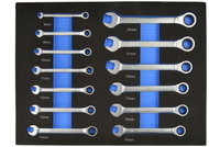 GEKO Insert for Socket - Combination Wrenches with Ratchet 13 pcs 12-8mm - Organiser