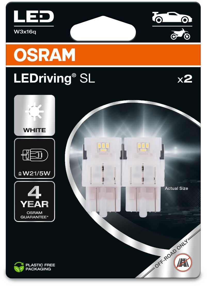 OSRAM LEDriving SL W21/5W hideg fehér 6000K 12V, 2 db a csomagban