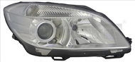 TYC SKODA FABIA II 2010-2014 HEADLIGHT RIGHT SIDE ELECTRIC WITH MOTOR PROJECTOR H7 / H7 - Front Headlight