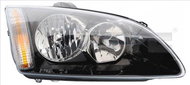 TYC FORD FOCUS II 2004-2008 HEADLIGHT RIGHT SIDE ELECTRIC WITHOUT MOTOR BLACK H1 / H7 - Front Headlight