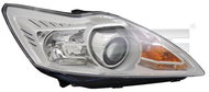 TYC FORD FOCUS II 2008-2013 HEADLIGHT RIGHT SIDE ELECTRIC WITH MOTOR W / AFS CHROME H1 / H7 - Front Headlight