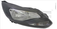 TYC FORD FOCUS III 2011-2014 HEADLIGHT ASSY RIGHT SIDE ELECTRIC WITH MOTOR BLACK H1 / H7 - Front Headlight