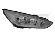 TYC FORD FOCUS III 2014-NOW HEADLIGHT LEFT SIDE ELECTRIC WITH CHROME MOTOR H7 / H1 - Front Headlight
