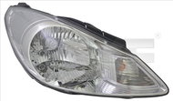 TYC HYUNDAI I10 I 2007-2010 HEADLIGHT ASSY RIGHT SIDE ELECTRIC WITH H4 MOTOR - Front Headlight