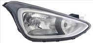 TYC HYUNDAI I10 II 2013-NOW HEADLIGHT RIGHT SIDE ELECTRIC WITHOUT MOTOR H4 - Front Headlight