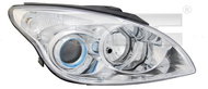 TYC HYUNDAI I30 I 2007-2009 HEADLIGHT RIGHT SIDE ELECTRIC WITHOUT CHROME MOTOR H1 / H7 - Front Headlight