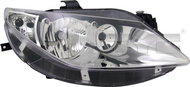 TYC SEAT IBIZA V 2008-2012 HEADLIGHT LEFT SIDE ELECTRIC WITH CHROME MOTOR H7 / H7 - Front Headlight