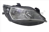 TYC SEAT IBIZA V 2012-2015 HEADLIGHT RIGHT SIDE ELECTRIC WITHOUT MOTOR CHROME H7 / H7 - Front Headlight