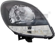 TYC NISSAN KUBISTAR 2003-2009 HEADLIGHT RIGHT SIDE ELECTRIC WITHOUT MOTOR BLACK / CLEAR H4 - Front Headlight