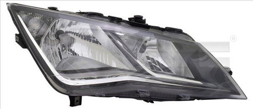 TYC SEAT LEON III 2012-NOW HEADLIGHT RIGHT SIDE ELECTRIC WITH HORIZONTAL MOTOR H7 - Front Headlight - Main image