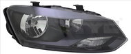 TYC VW POLO V 2014-NOW HEADLIGHT LEFT SIDE ELECTRIC WITH MOTOR BLACK H-SYSTEM H7 / H7 - Front Headlight