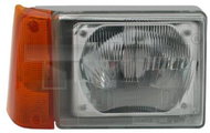 TYC FIAT PANDA I 1986-2004 HEADLIGHT RIGHT SIDE ELECTRIC WITHOUT MOTOR W / BULB ADAPTER YELLOW - Front Headlight