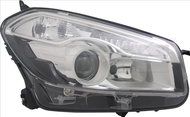 TYC NISSAN QUASHQUAI I 2010-2014 HEADLIGHT ASSY RIGHT SIDE ELECTRIC WITH H7 / H7 MOTOR - Front Headlight