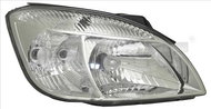 TYC KIA RIO II 2005-2009 HEADLIGHT LEFT SIDE ELECTRIC WITH CHROME MOTOR H4 - Front Headlight