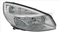 TYC RENAULT SCENIC II 2003-2006 HEADLIGHT RIGHT SIDE ELECTRIC WITHOUT MOTOR H1 / H7 - Front Headlight