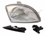 TYC FIAT SEICENTO 1997-2010 HEADLAMP LEFT SIDE HYDR / ELECTRIC WITH HOLDER AND ADJUSTMENT AD - Front Headlight