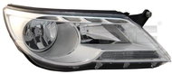 TYC VW TIGUAN I 2007-2011 HEADLIGHT RIGHT SIDE ELECTRIC WITH H7 / H7 MOTOR - Front Headlight