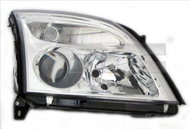 TYC OPEL VECTRA C 2002-2005 HEADLIGHT LEFT SIDE ELECTRIC WITHOUT MOTOR CHROME H7 / H7 - Front Headlight