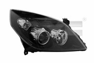 TYC OPEL VECTRA C 2005-2009 HEADLIGHT RIGHT SIDE ELECTRIC WITH MOTOR BLACK H1 / H7 - Front Headlight