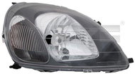 TYC TOYOTA YARIS I 1999-2003 HEADLIGHT LEFT SIDE ELECTRIC WITH MOTOR I-SYSTEM BLACK H4 - Front Headlight